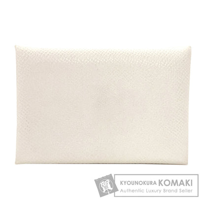 HERMES Calvi SilverHardware Card Case Epsom Ladies [Used]