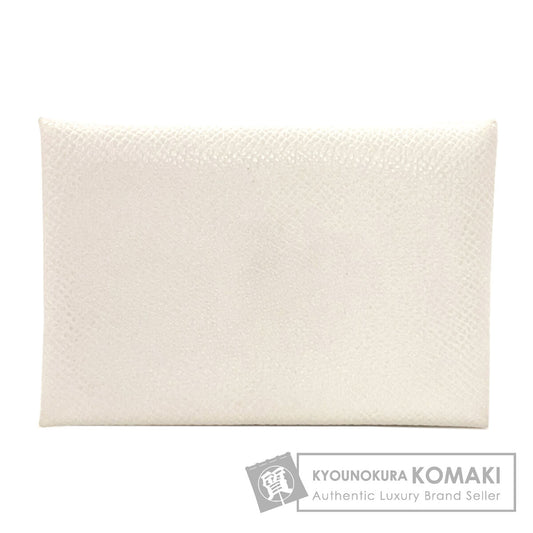 HERMES Calvi SilverHardware Card Case Epsom Ladies [Used]