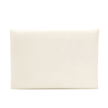 HERMES Calvi SilverHardware Card Case Epsom Ladies [Used]