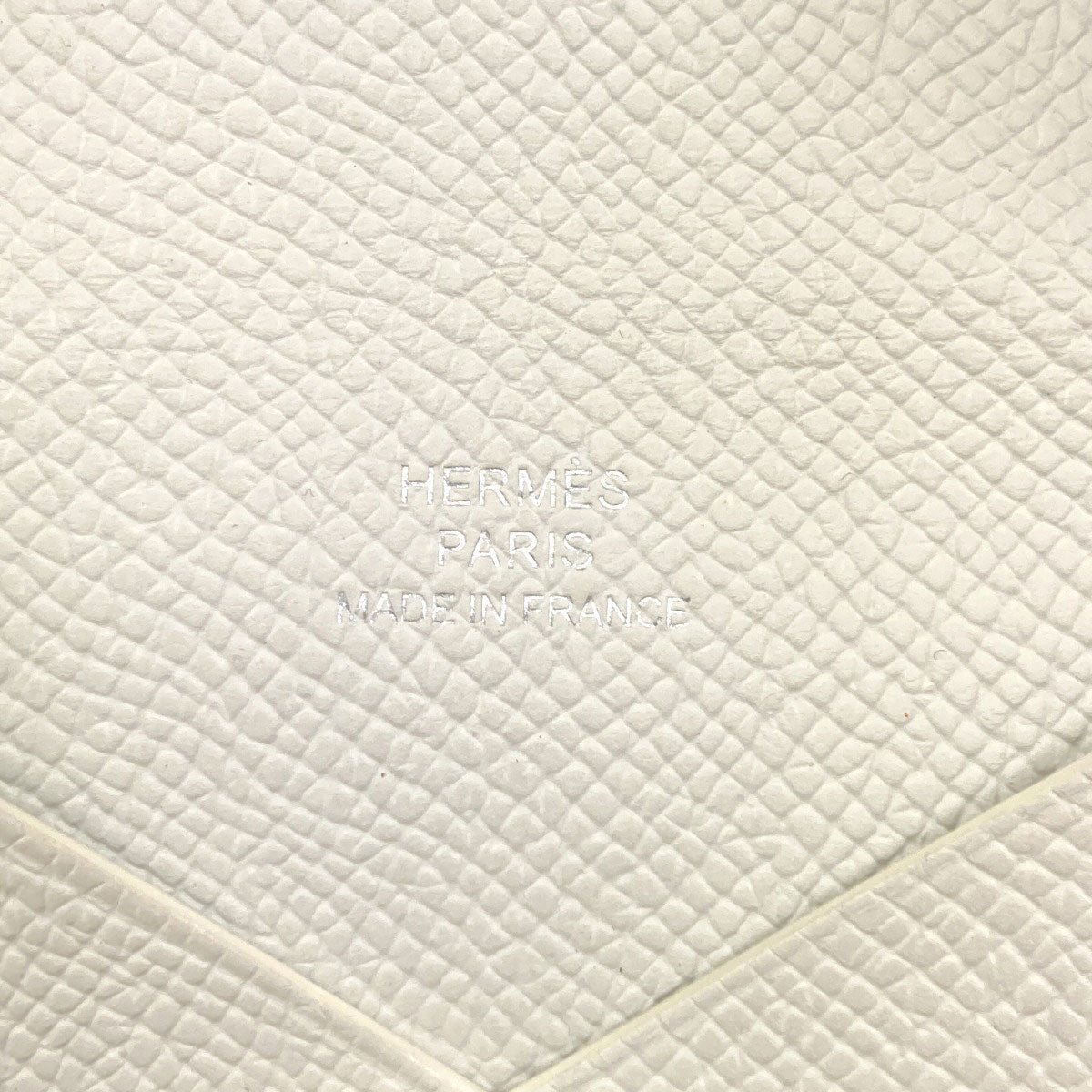 HERMES Calvi SilverHardware Card Case Epsom Ladies [Used]