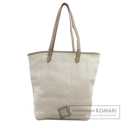 HERMES Cabas Chennai MM SilverHardware Tote Bag Leather CanvasLadies [Used]