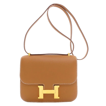 HERMES Constance Mini 18 Gold GoldHardware Shoulder Bag Epsom Ladies [Used]