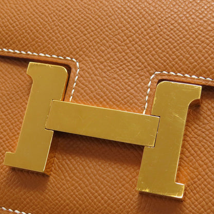 HERMES Constance Mini 18 Gold GoldHardware Shoulder Bag Epsom Ladies [Used]