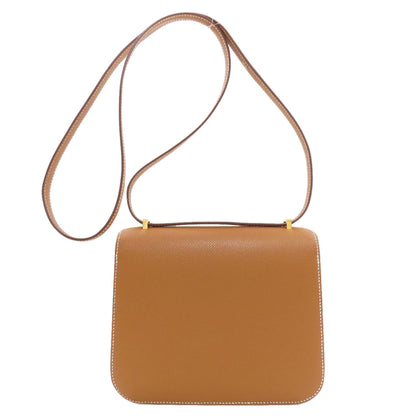 HERMES Constance Mini 18 Gold GoldHardware Shoulder Bag Epsom Ladies [Used]