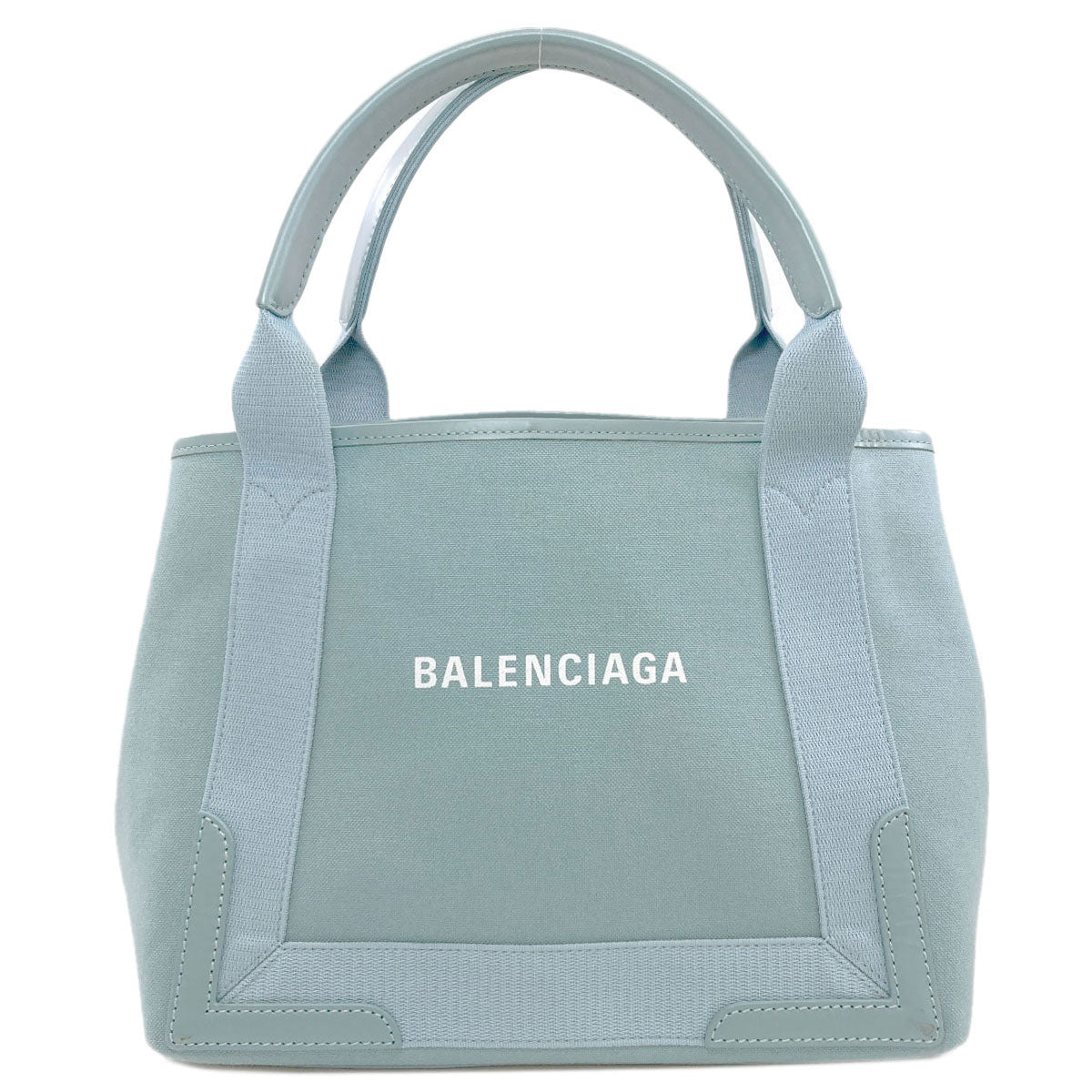 BALENCIAGA 339933 NAVY CABAS Handbag Canvas Ladies [Used]