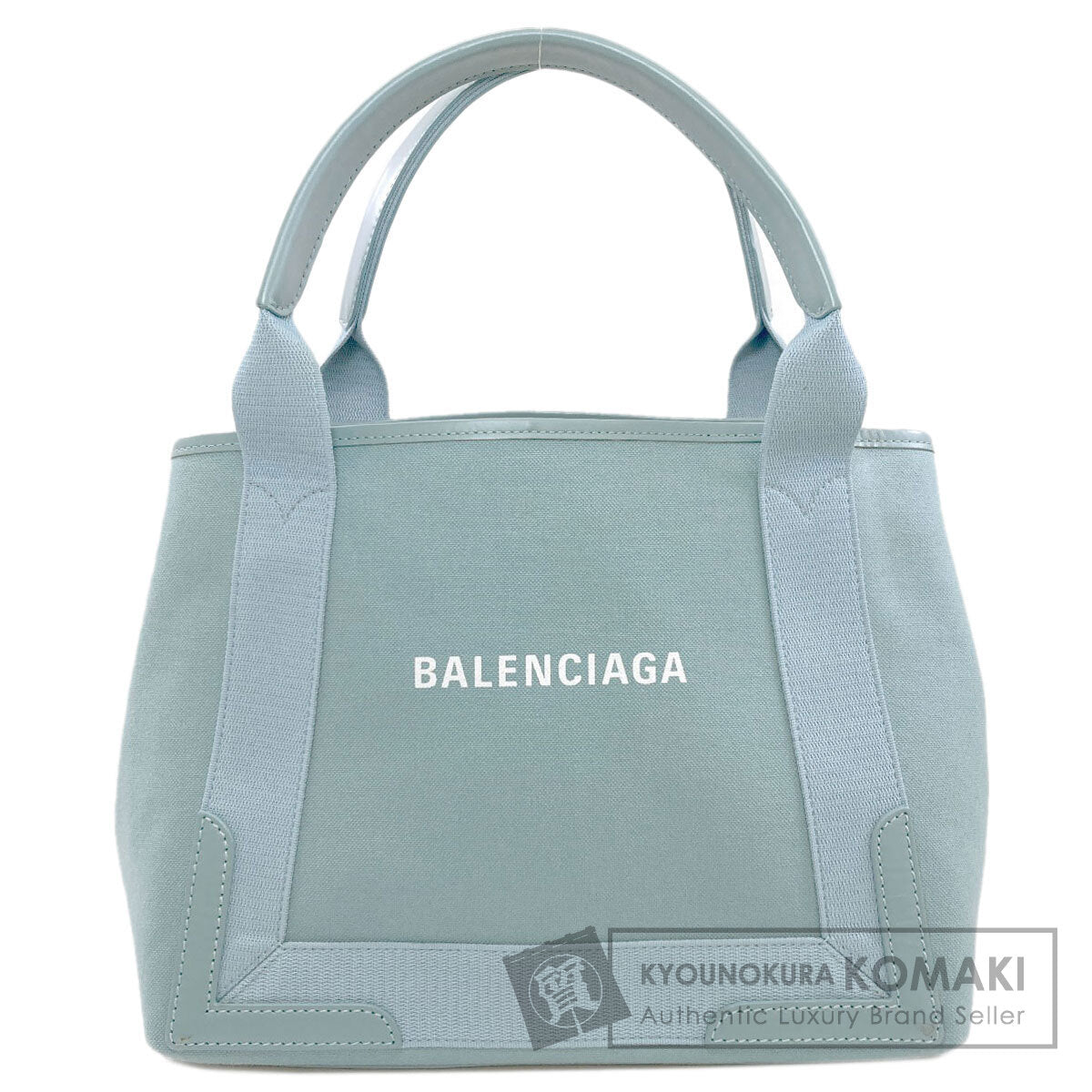 BALENCIAGA 339933 NAVY CABAS Handbag Canvas Ladies [Used]