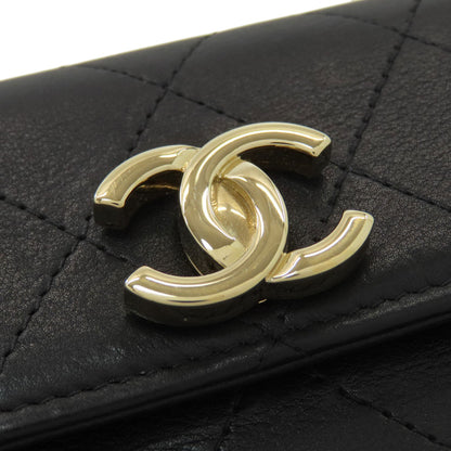 CHANEL COCO Mark Matelasse GoldHardware Bifold Wallet with Coin Pocket Calf Ladies [Used]