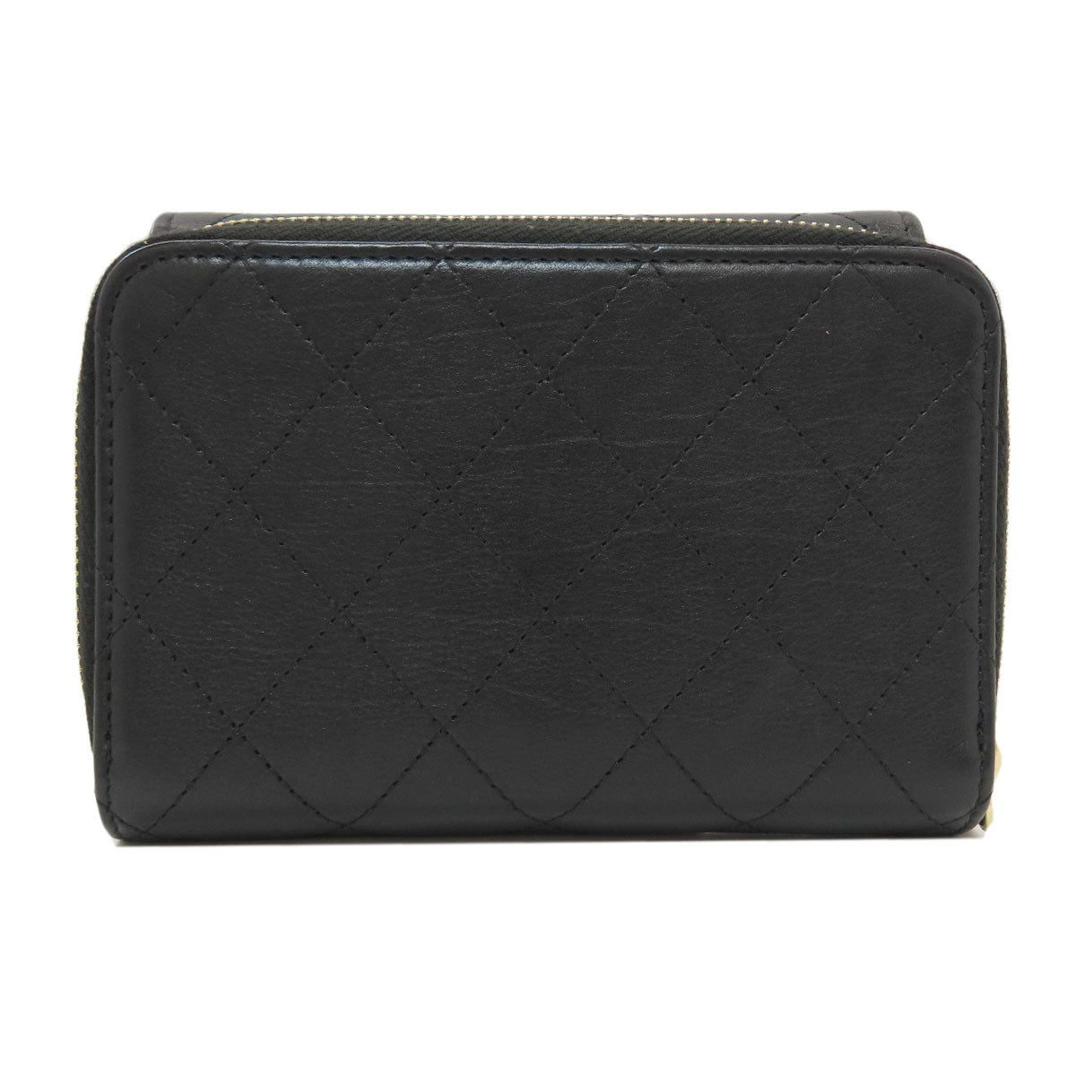 CHANEL COCO Mark Matelasse GoldHardware Bifold Wallet with Coin Pocket Calf Ladies [Used]