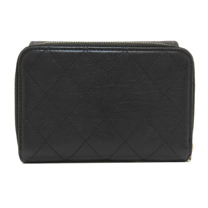 CHANEL COCO Mark Matelasse GoldHardware Bifold Wallet with Coin Pocket Calf Ladies [Used]