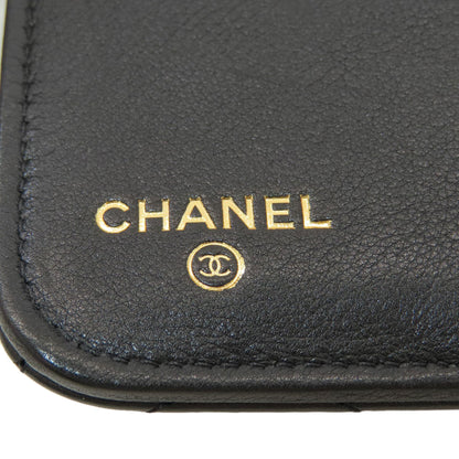 CHANEL COCO Mark Matelasse GoldHardware Bifold Wallet with Coin Pocket Calf Ladies [Used]