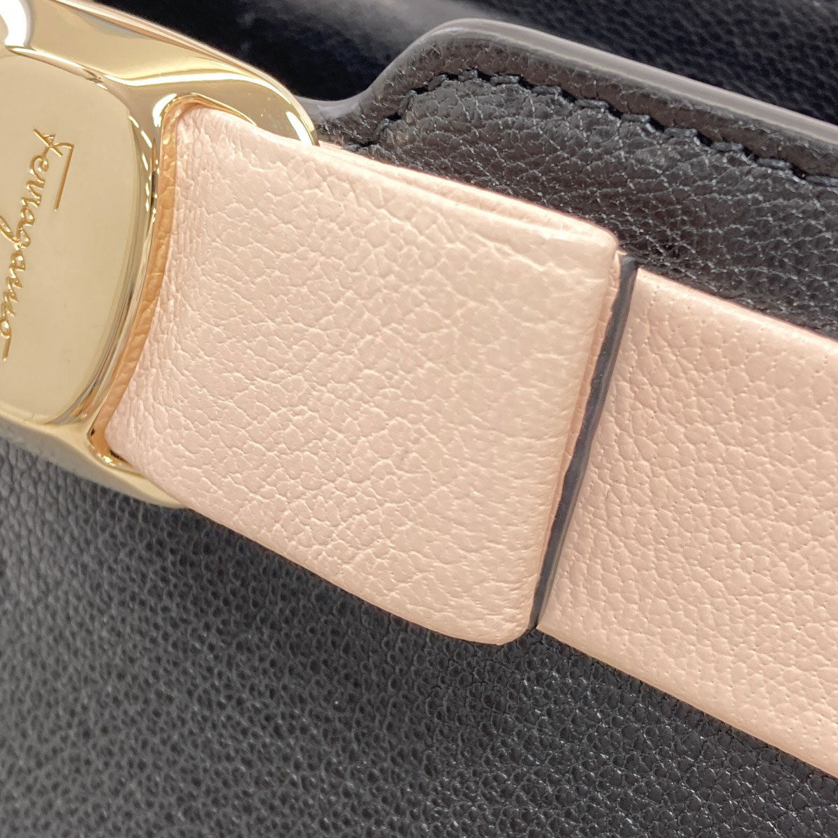 Salvatore Ferragamo Vala Ribbon 2WAY Handbag Leather Ladies [Used]