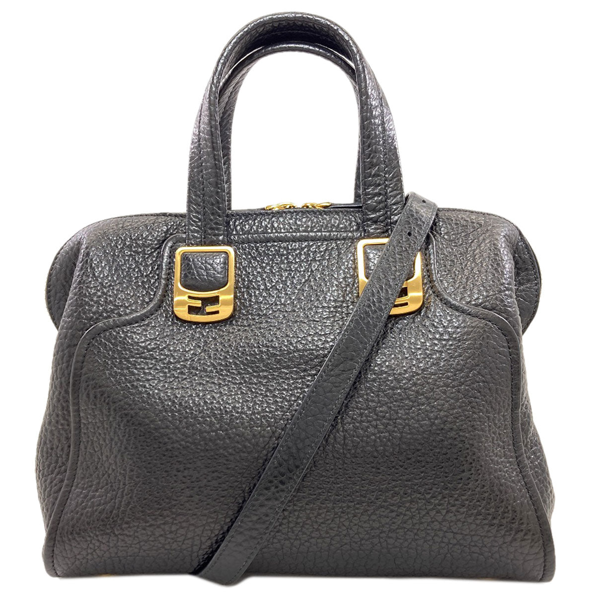 FENDI Chameleon 2WAY Tote Bag Calf Ladies [Used]