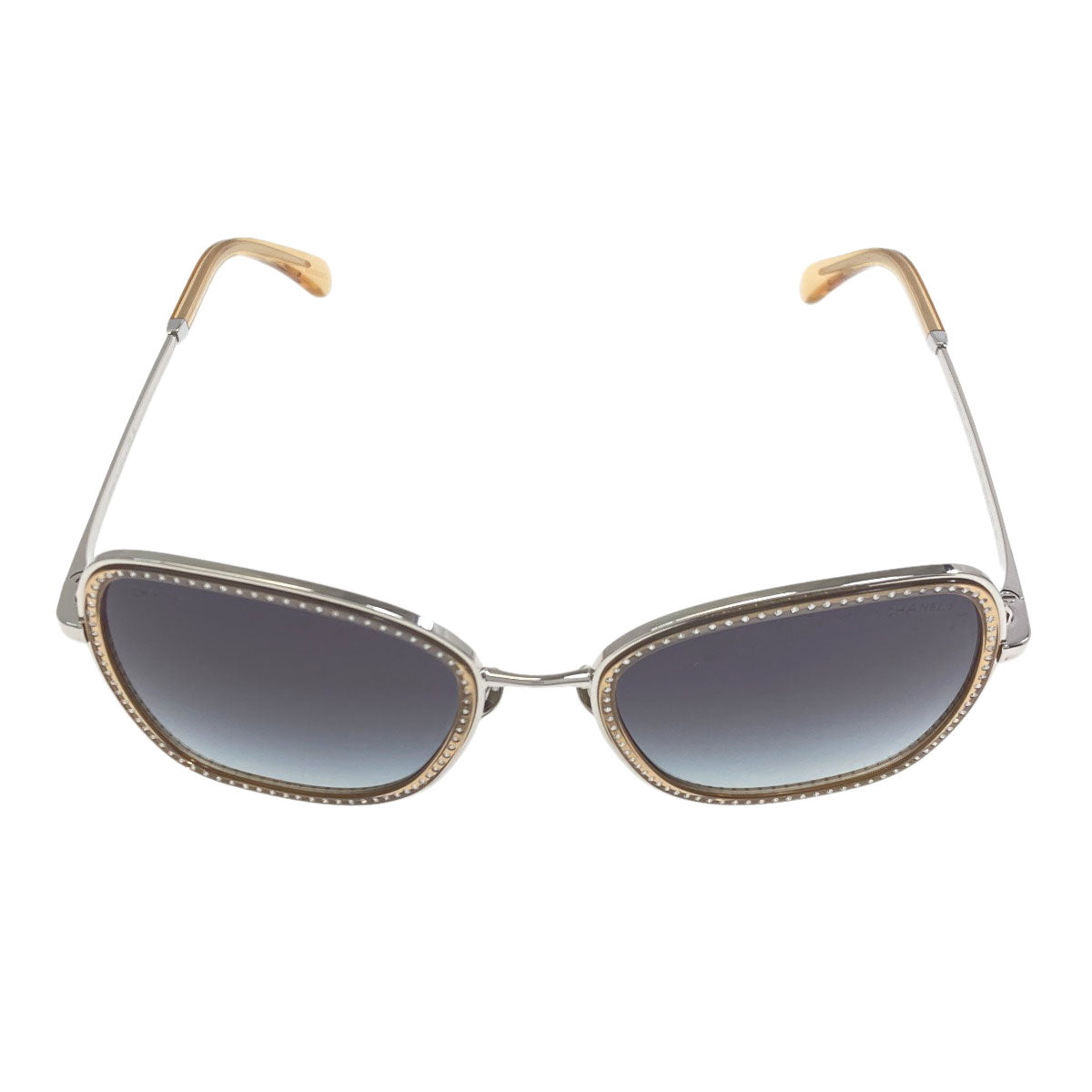 CHANEL Rhinestone sunglasses Plastic MetalLadies [Used]
