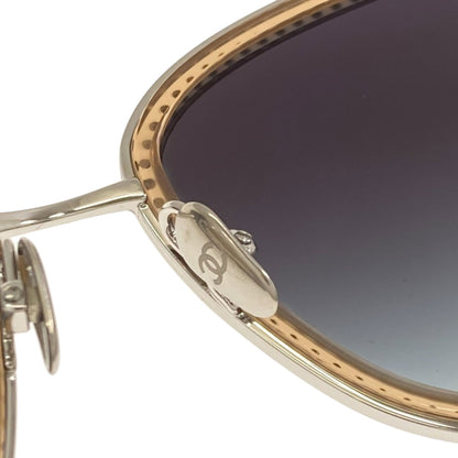 CHANEL Rhinestone sunglasses Plastic MetalLadies [Used]