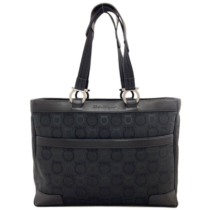 Salvatore Ferragamo GanciniHardware Tote Bag Canvas Ladies [Used]