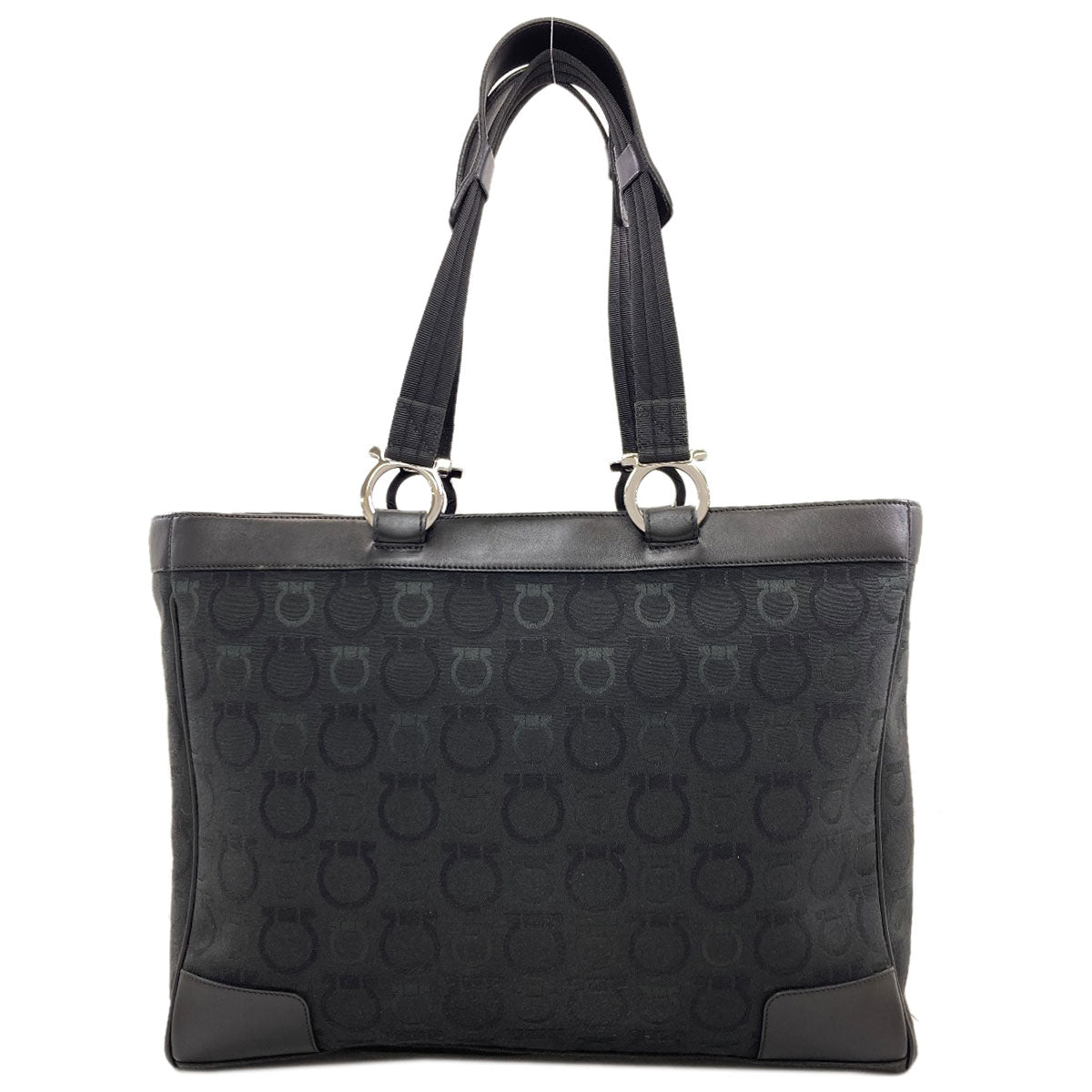 Salvatore Ferragamo GanciniHardware Tote Bag Canvas Ladies [Used]