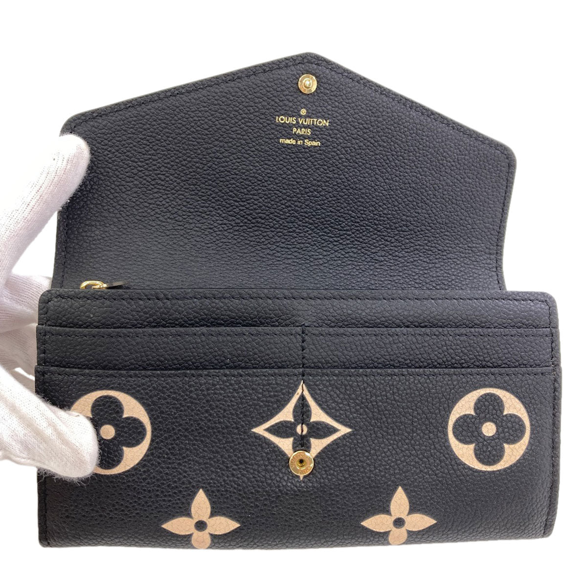 LOUIS VUITTON M80496 Portefeiulle Â· Sarah Long wallet (with coin pocket) Empreinte Ladies [Used]