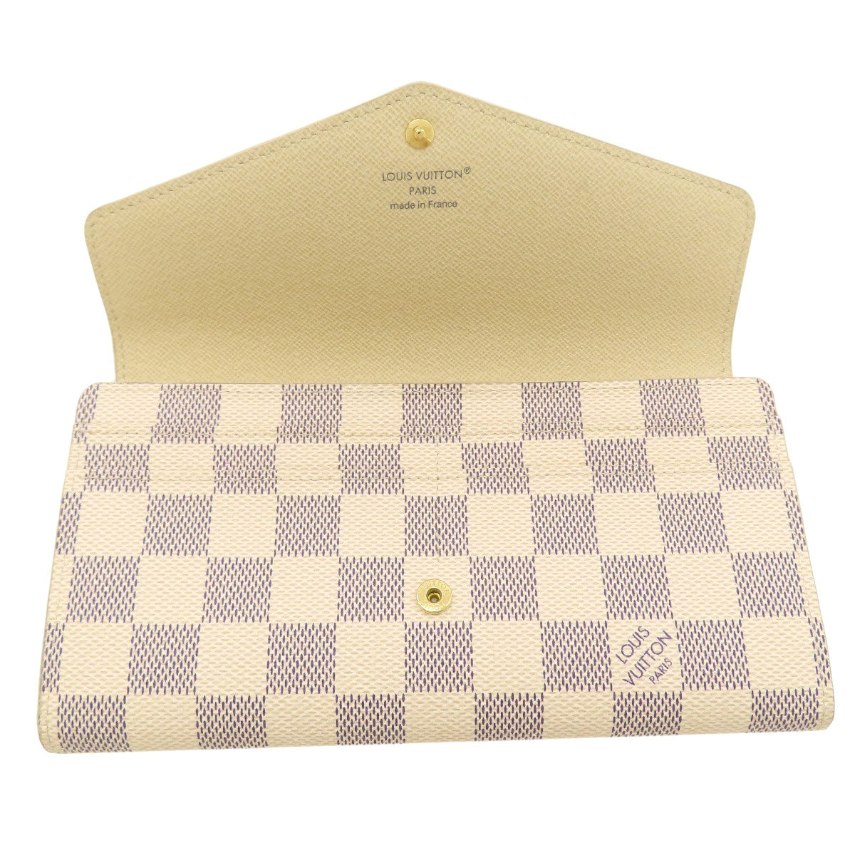 LOUIS VUITTON N63208 Portefeiulle Â· Sarah Long wallet (with coin pocket) Damier canvas Ladies [Used]