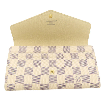 LOUIS VUITTON N63208 Portefeiulle Â· Sarah Long wallet (with coin pocket) Damier canvas Ladies [Used]