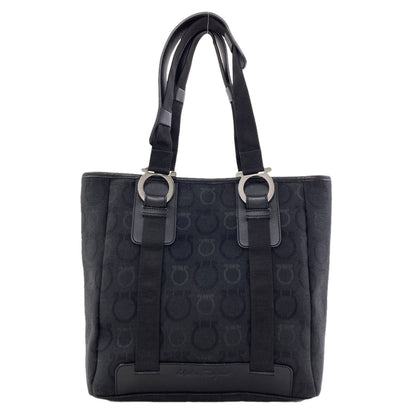 Salvatore Ferragamo Gancini Hardware motif Handbag Canvas Ladies [Used]