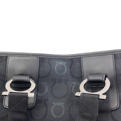Salvatore Ferragamo Gancini Hardware motif Handbag Canvas Ladies [Used]