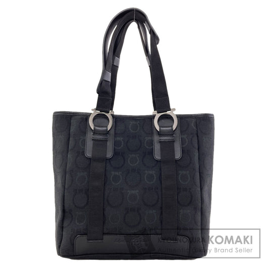 Salvatore Ferragamo Gancini Hardware motif Handbag Canvas Ladies [Used]