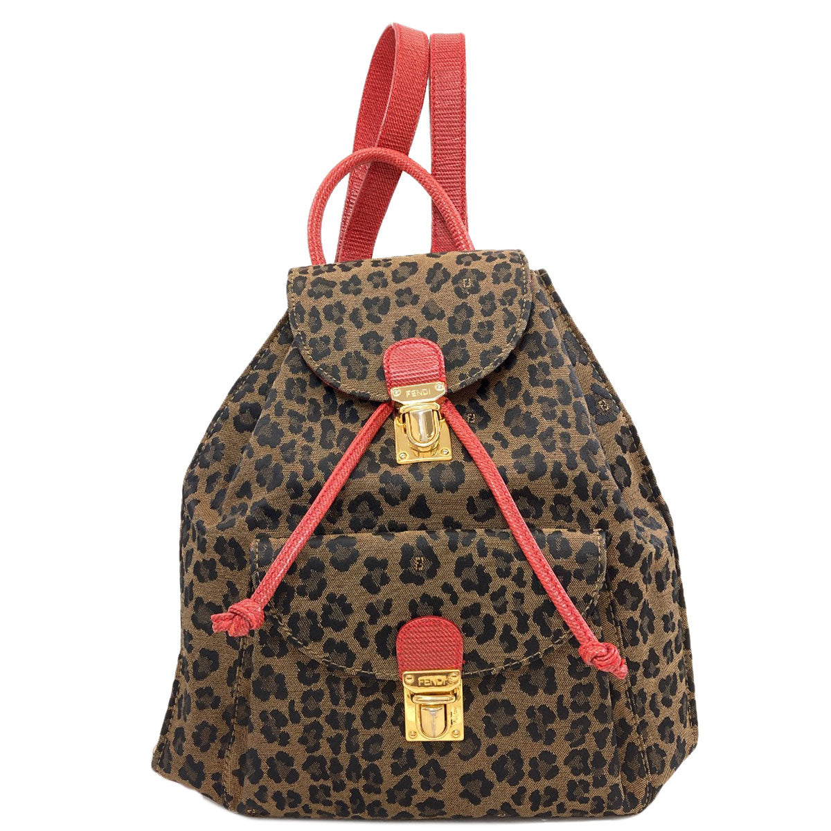 FENDI Leopard pattern Backpack Â· Daypack Canvas Ladies [Used]