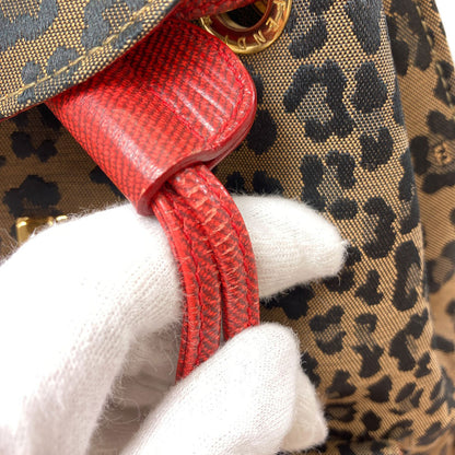 FENDI Leopard pattern Backpack Â· Daypack Canvas Ladies [Used]