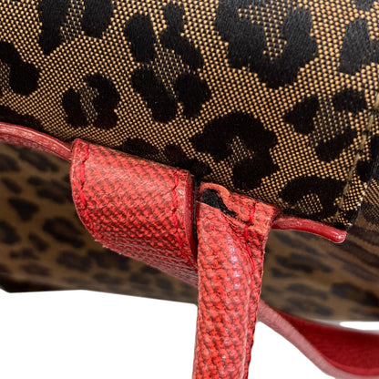 FENDI Leopard pattern Backpack Â· Daypack Canvas Ladies [Used]
