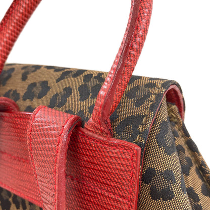 FENDI Leopard pattern Backpack Â· Daypack Canvas Ladies [Used]