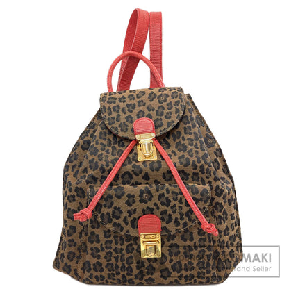 FENDI Leopard pattern Backpack Â· Daypack Canvas Ladies [Used]