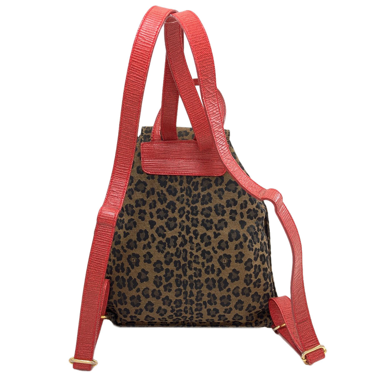 FENDI Leopard pattern Backpack Â· Daypack Canvas Ladies [Used]