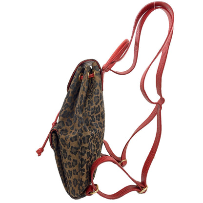 FENDI Leopard pattern Backpack Â· Daypack Canvas Ladies [Used]