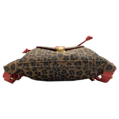 FENDI Leopard pattern Backpack Â· Daypack Canvas Ladies [Used]