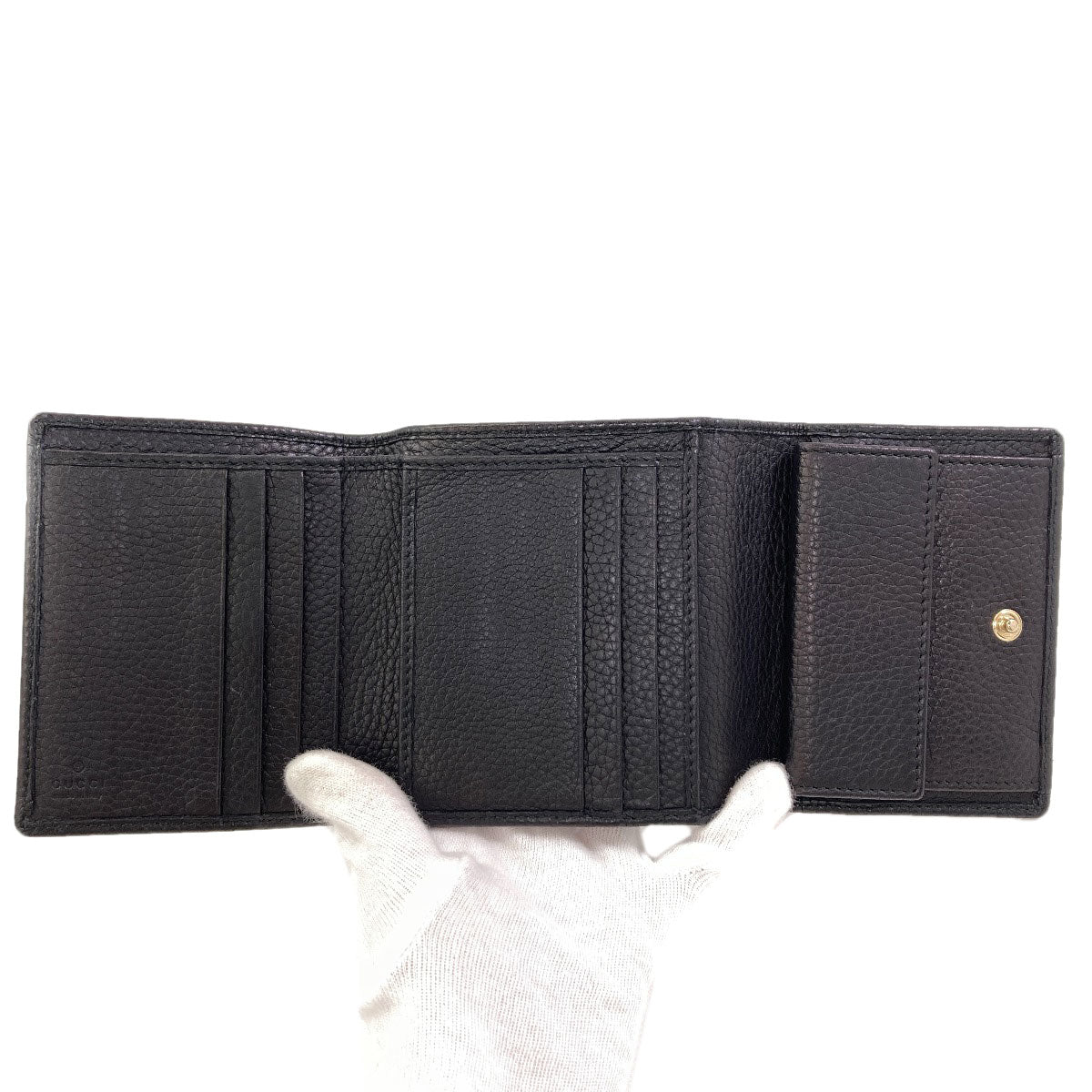 GUCCI 351485 Soho Interlocking G Tri-fold wallet (with Coin Pocket) Leather Ladies [Used]