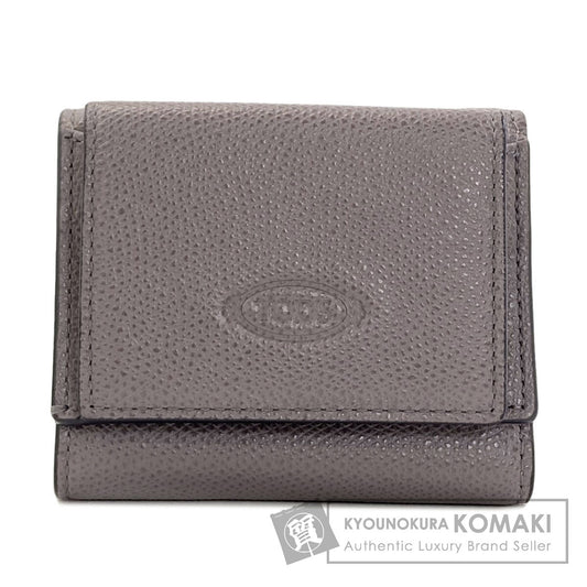 TODS logo Tri-fold wallet (with Coin Pocket) Leather Ladies [Used]