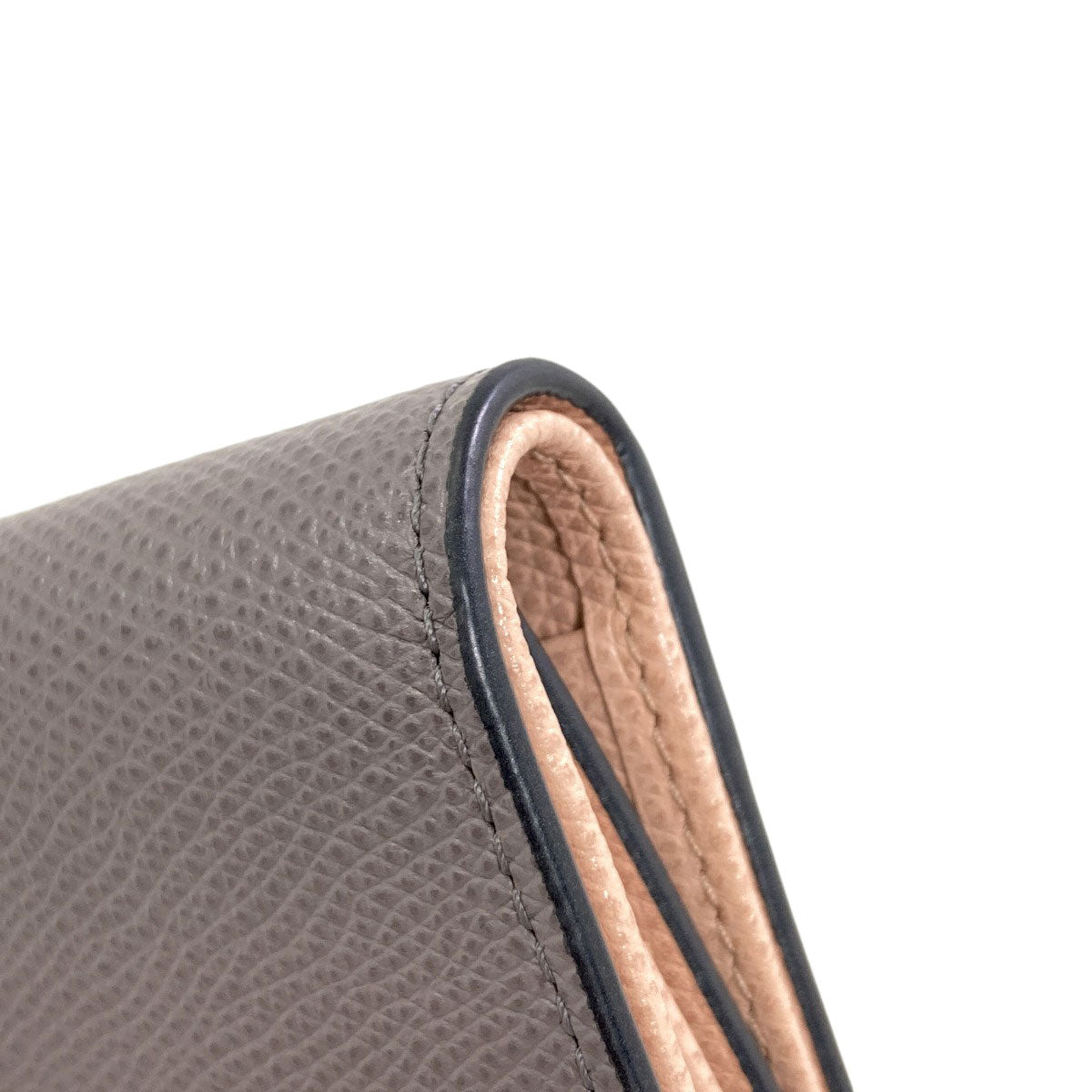 TODS logo Tri-fold wallet (with Coin Pocket) Leather Ladies [Used]