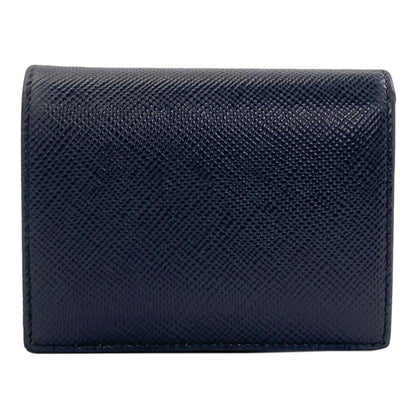 PRADA logo Bifold Wallet with Coin Pocket Safiano Ladies [Used]