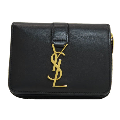 YVES SAINT LAURENT Cassandra Bifold Wallet with Coin Pocket Calf Ladies [Used]