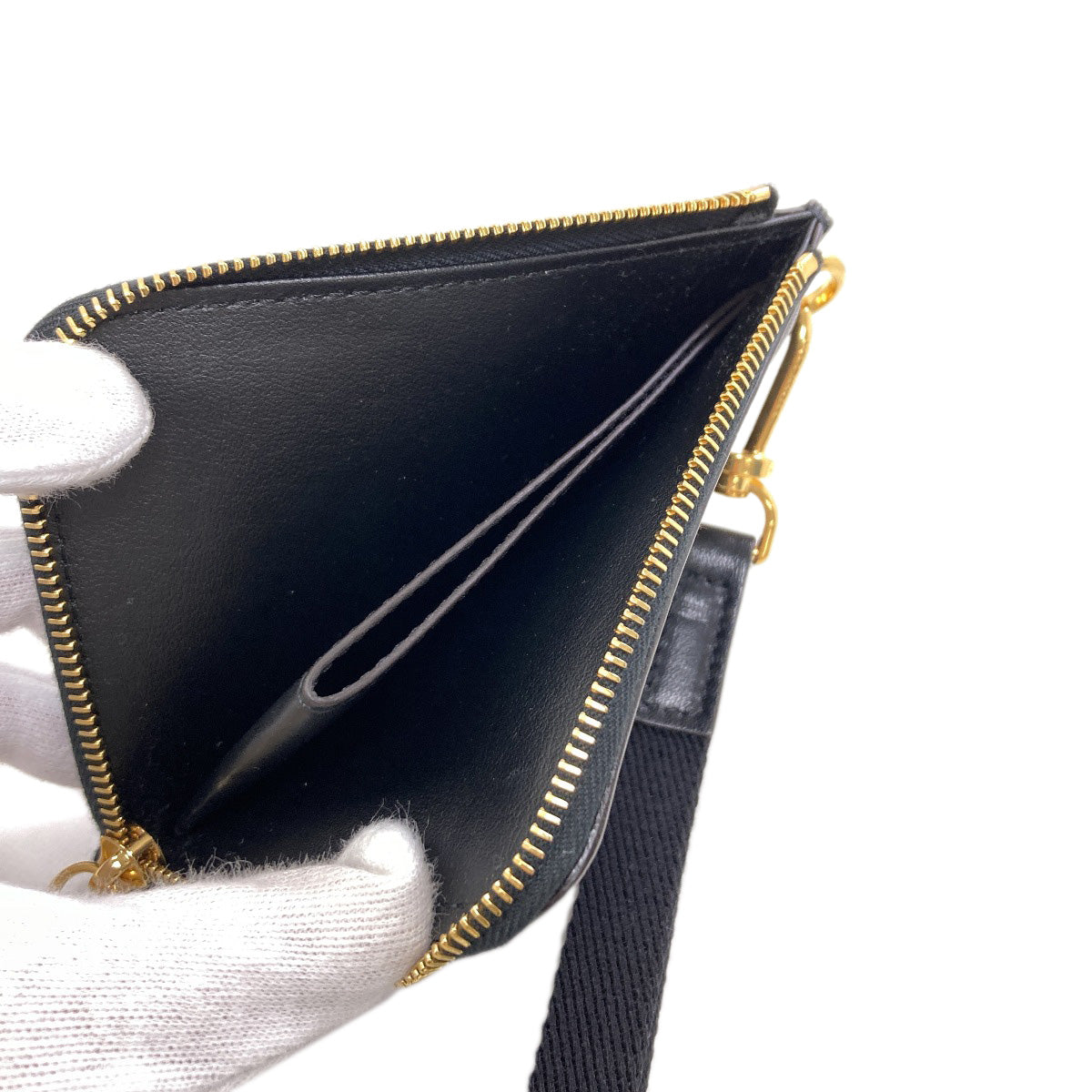 MONCLER neck wallet coin purse Leather Ladies [Used]