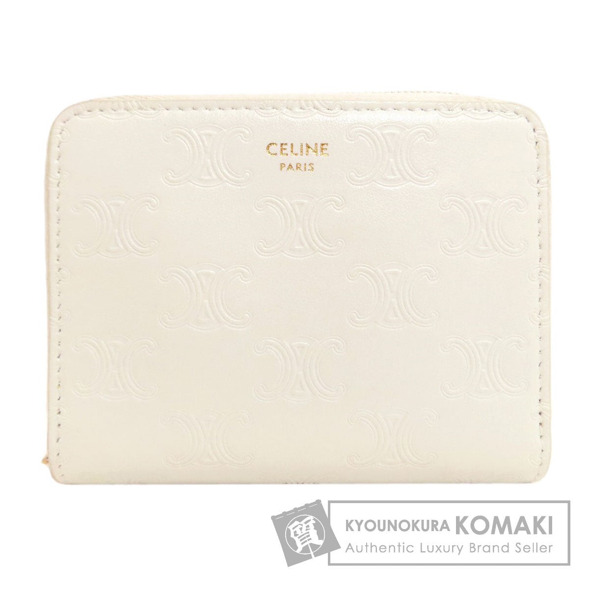 CELINE Triomphe coin purse Calf Ladies [Used]
