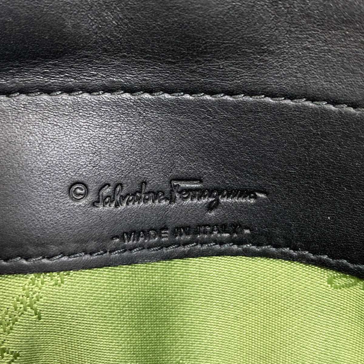 Salvatore Ferragamo logo Long wallet (with coin pocket) Leather Ladies [Used]