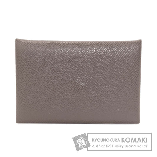 HERMES Calvi SilverHardware Card Case Epsom Ladies [Used]
