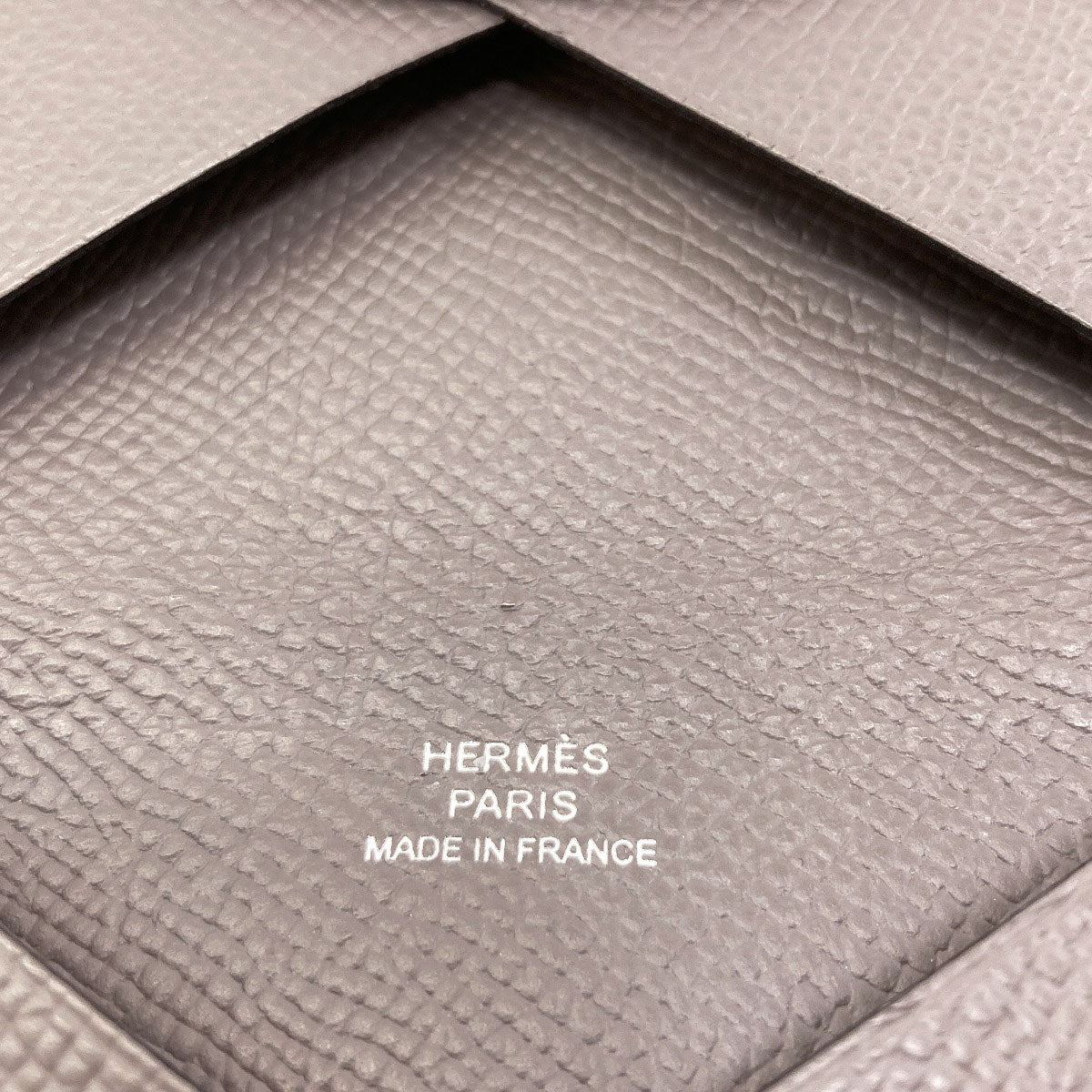 HERMES Calvi SilverHardware Card Case Epsom Ladies [Used]