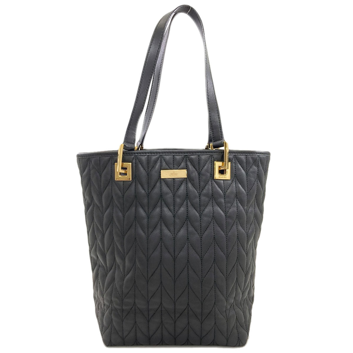 GUCCI 002・1099 Quilted herringbone pattern Handbag Leather Ladies [Used]