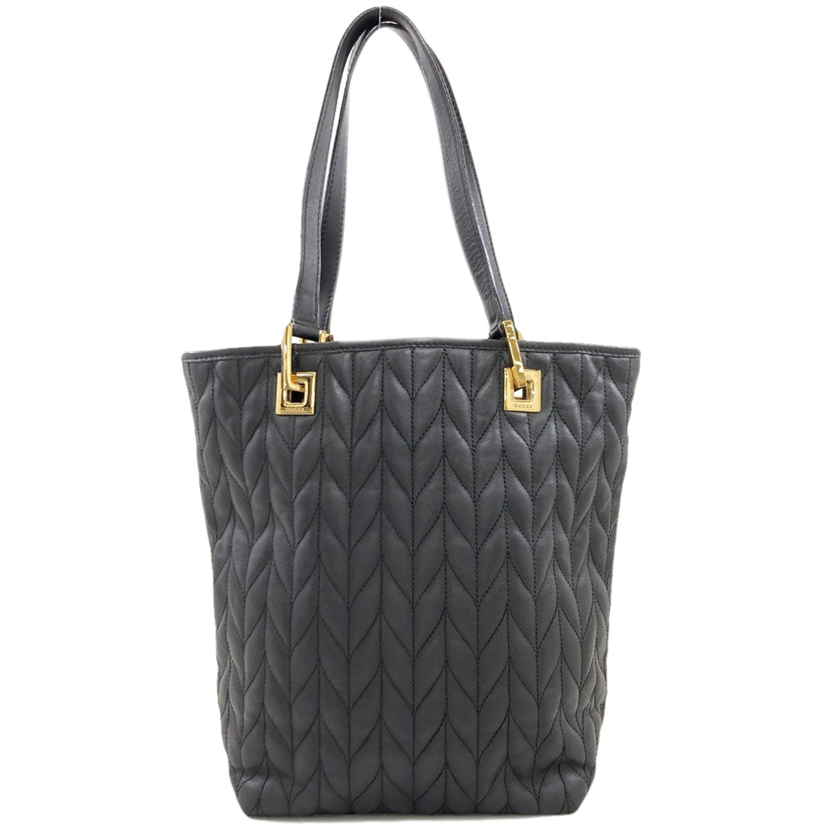 GUCCI 002・1099 Quilted herringbone pattern Handbag Leather Ladies [Used]