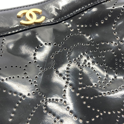 CHANEL Camellia Punching GoldHardware Handbag Enamel Ladies [Used]
