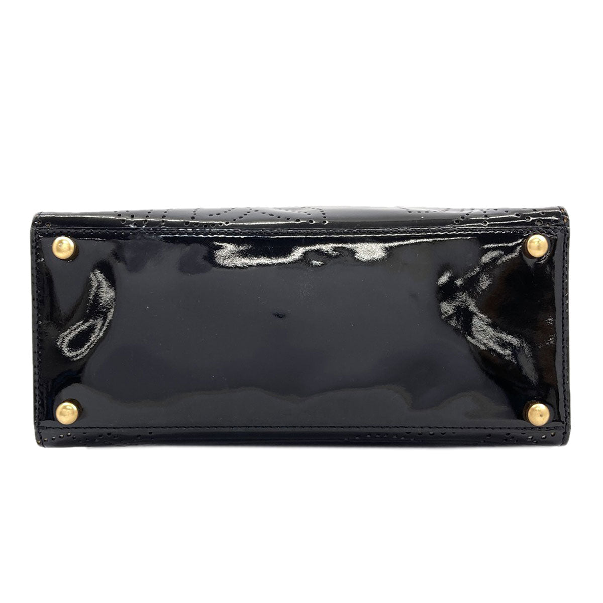 CHANEL Camellia Punching GoldHardware Handbag Enamel Ladies [Used]