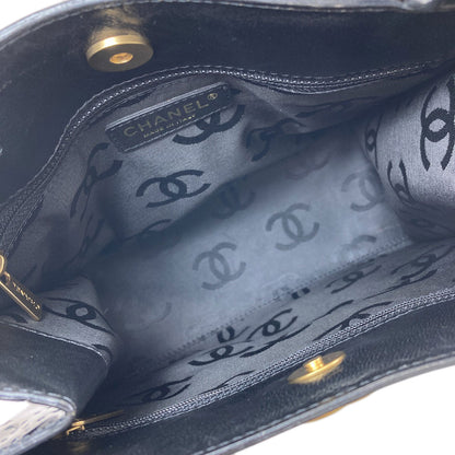 CHANEL Camellia Punching GoldHardware Handbag Enamel Ladies [Used]