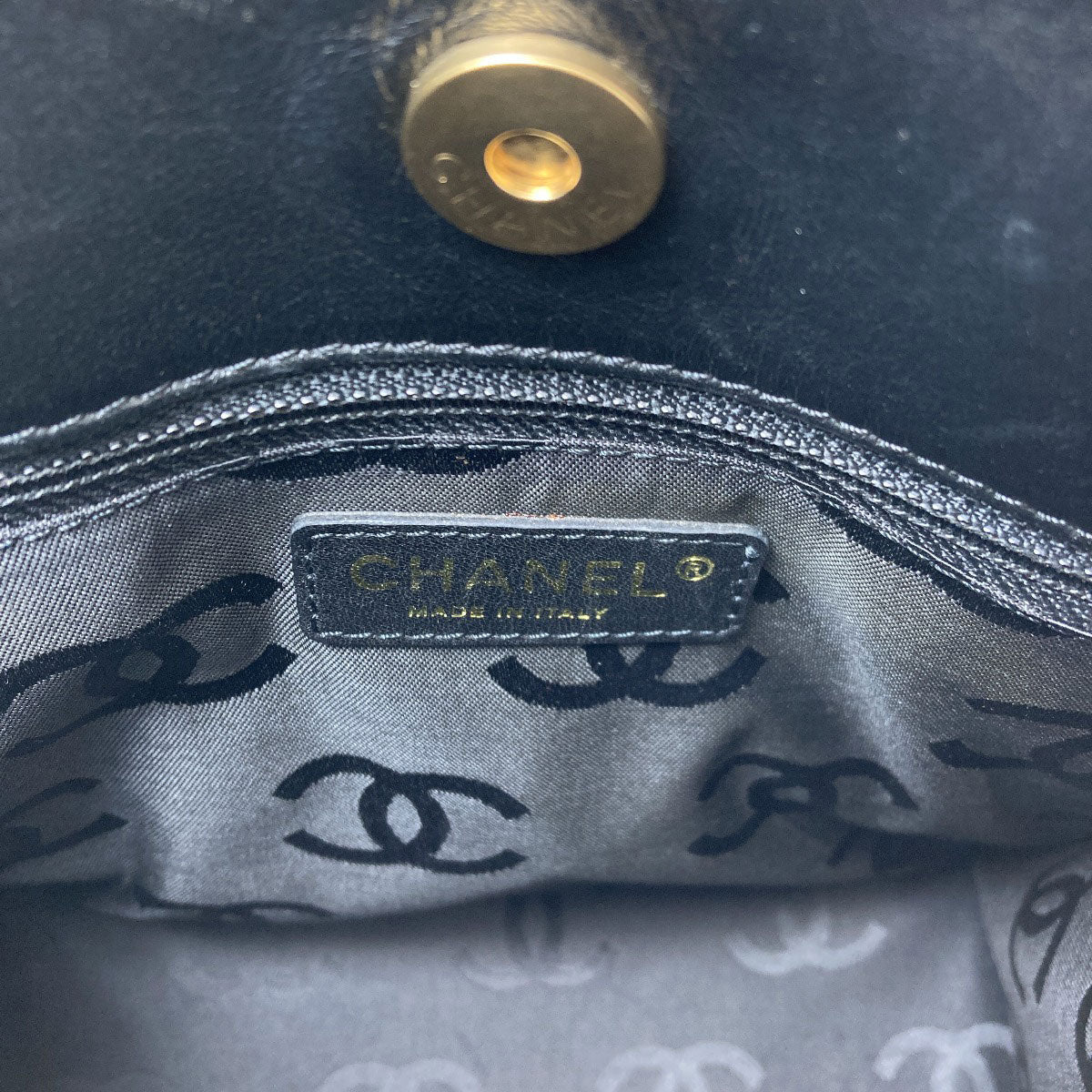 CHANEL Camellia Punching GoldHardware Handbag Enamel Ladies [Used]